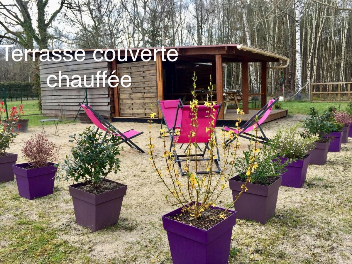 Roulottes Du Chalet Des Pins Rougeou Exteriér fotografie